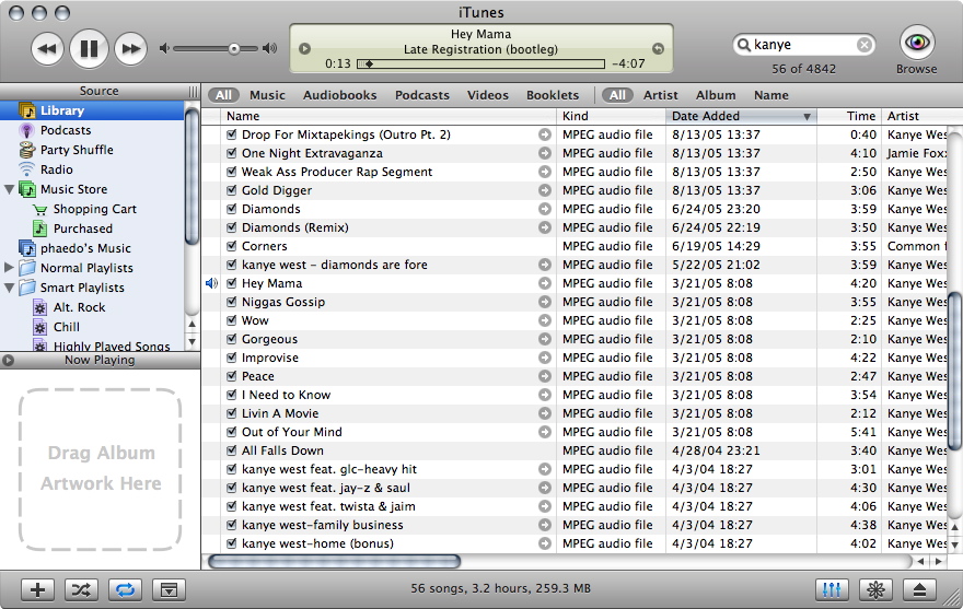 iTunes 5 for Mac (2005)